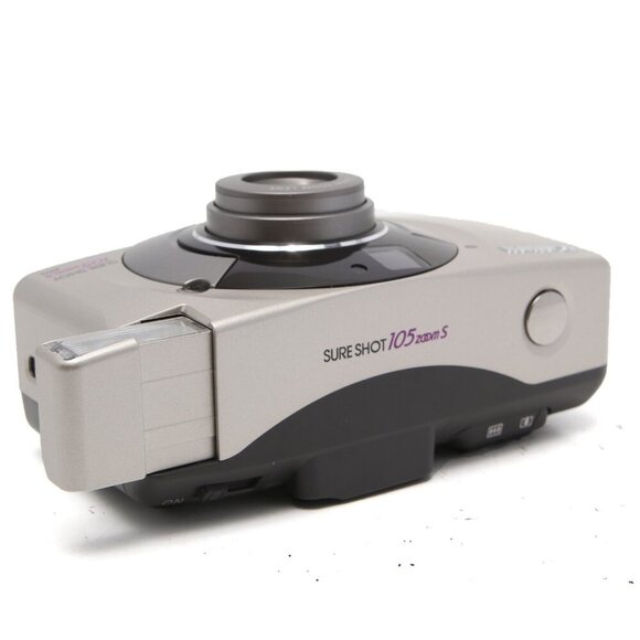 Vintage Canon Sure Shot 150 Zoom S Camera 35mm Retro Lomography Silver Flash Cas - Picture 6 of 12